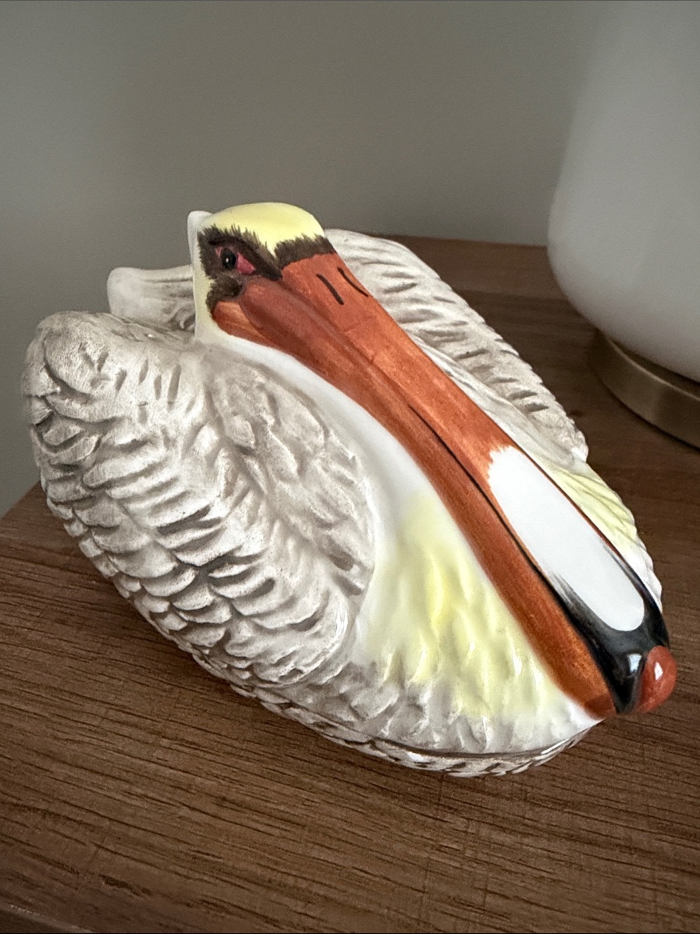 VTG Royal Collection Ceramic Glazed Pelican Butter Dish 70’s or 80’s